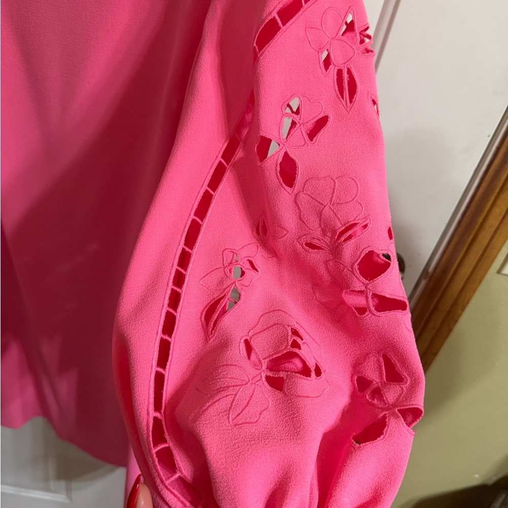Vince Camuto Vibrant Pink Long Sleeve Dress - Picture 3 of 9